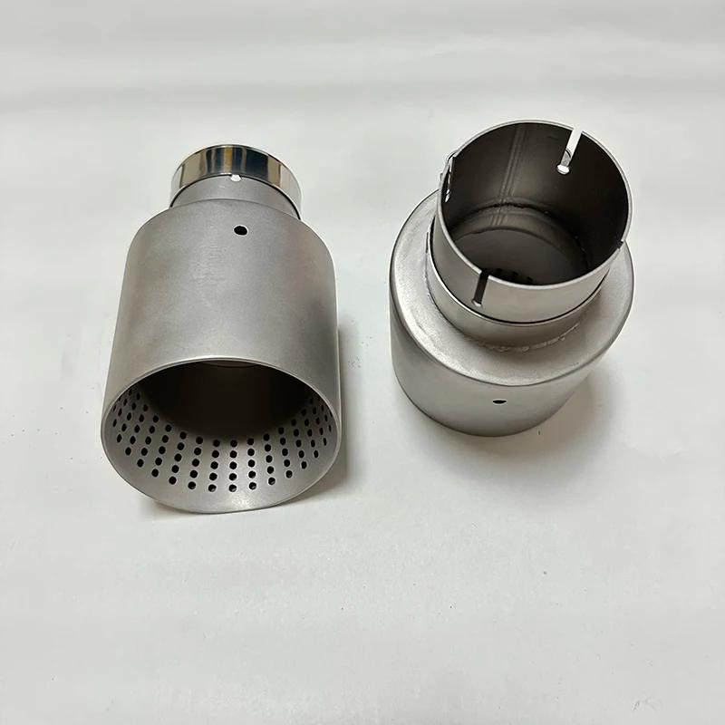 1 pièces accessoires de voiture buse d'échappement mat 304 acier inoxydable système de silencieux de