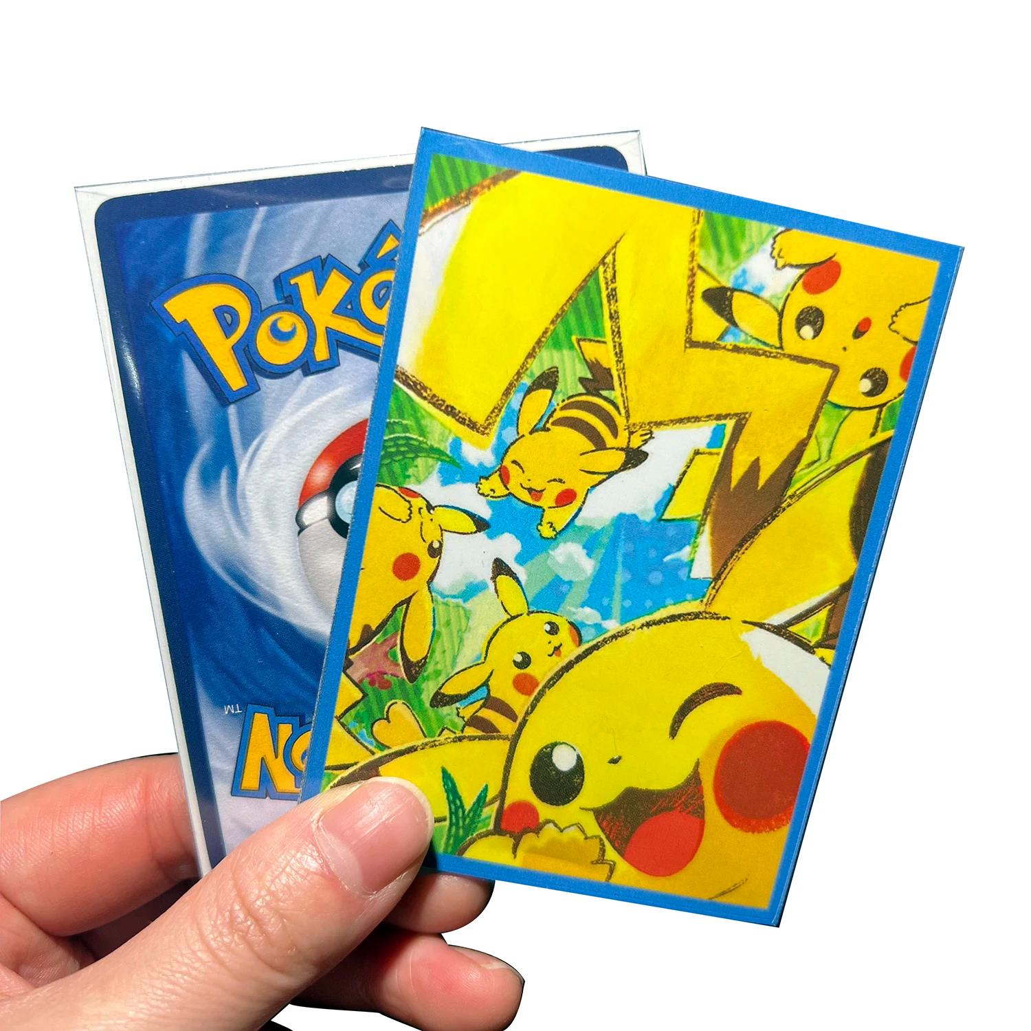 60 pièces 66x91mm Pikacu couverture pour TCG/PKM cartes à collectionner jeux de société mignon Anime