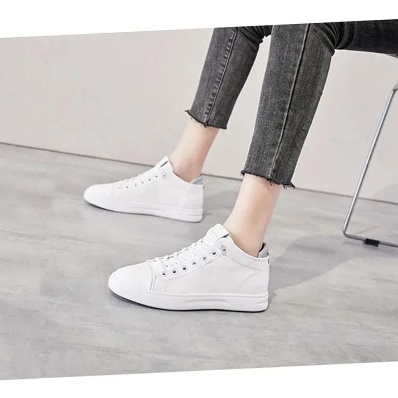 Printemps été chaussures femmes baskets en cuir véritable blanc chaussures peau de vache mode dames