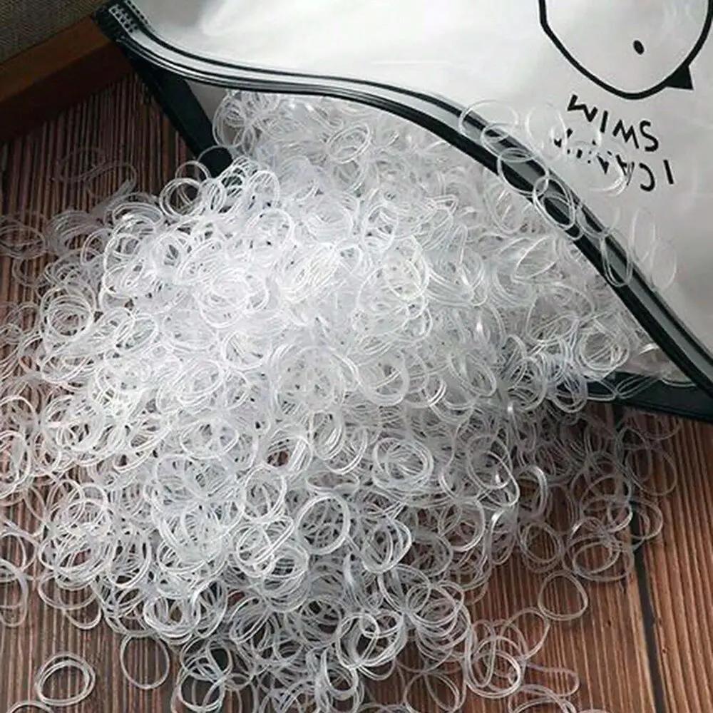 1000/2000 pièces couleur enfants élastique jetable noir Transparent haute élasticité aucun dommage a