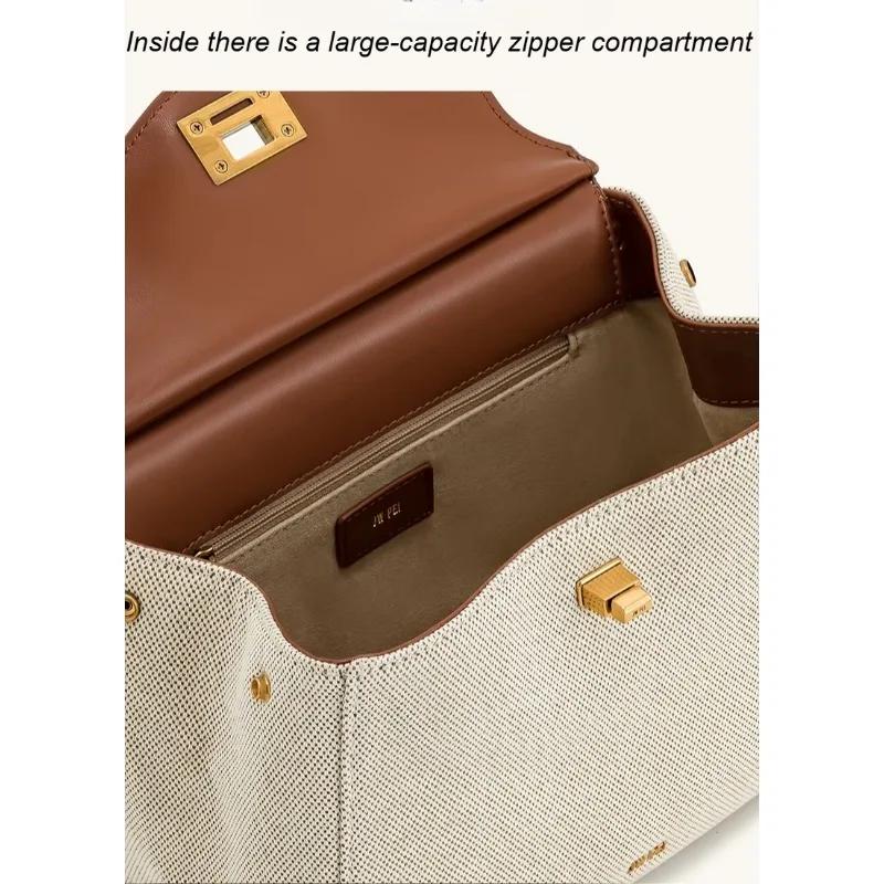 JW PEI – sac à boucle printemps-automne, sac à bandoulière en cuir véritable, sac à boucle haut de g