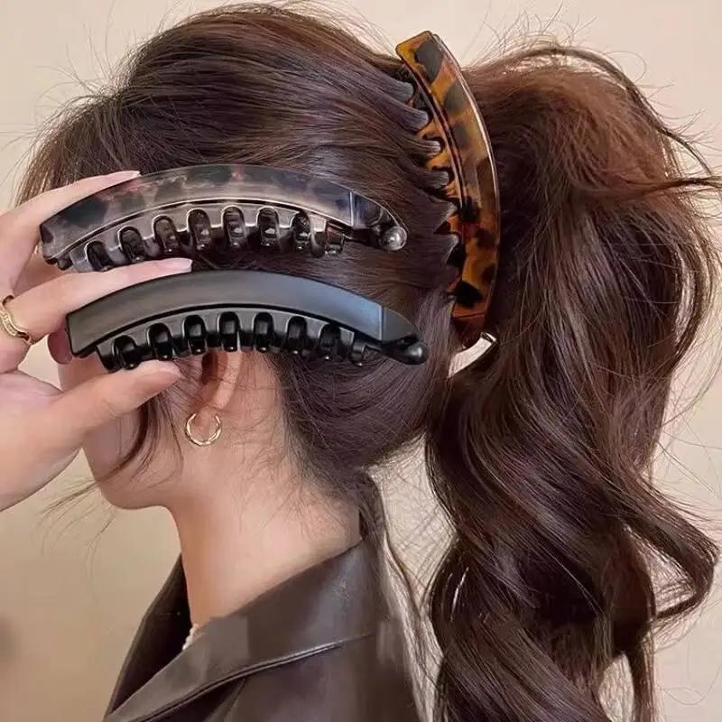 Pince à cheveux banane écaille de tortue, épingle à cheveux en forme de poisson pour femmes, accesso