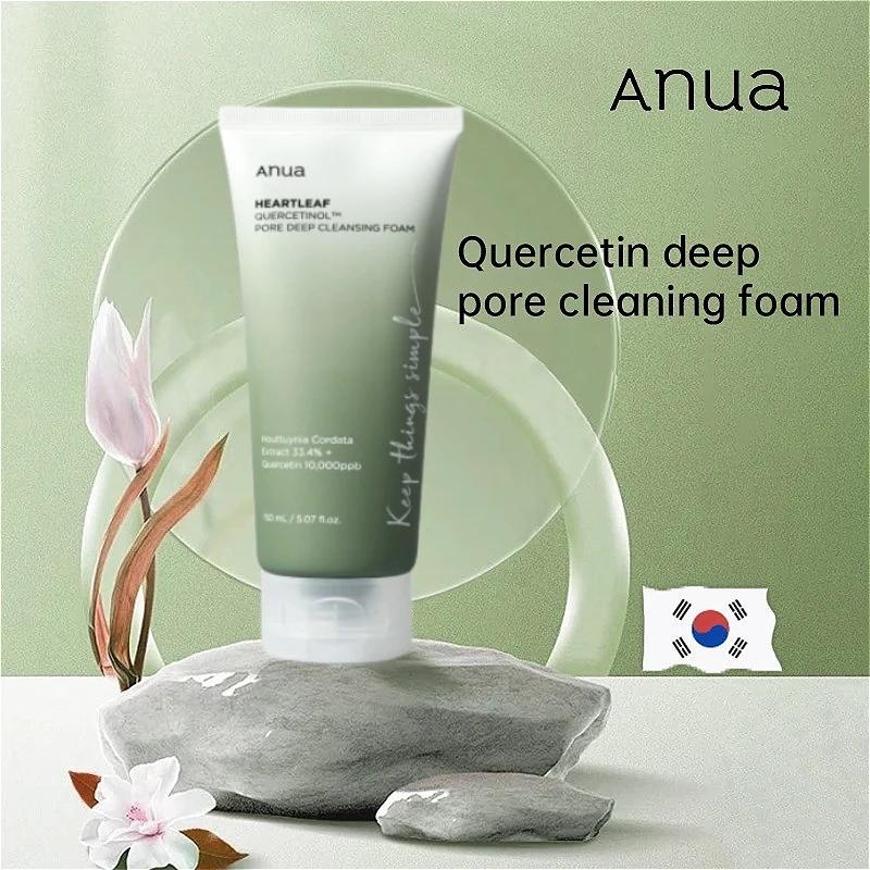 Ensemble de soins de la peau Anua, nettoyant visage Heartleaf, mousse nettoyante, nettoyage en profo