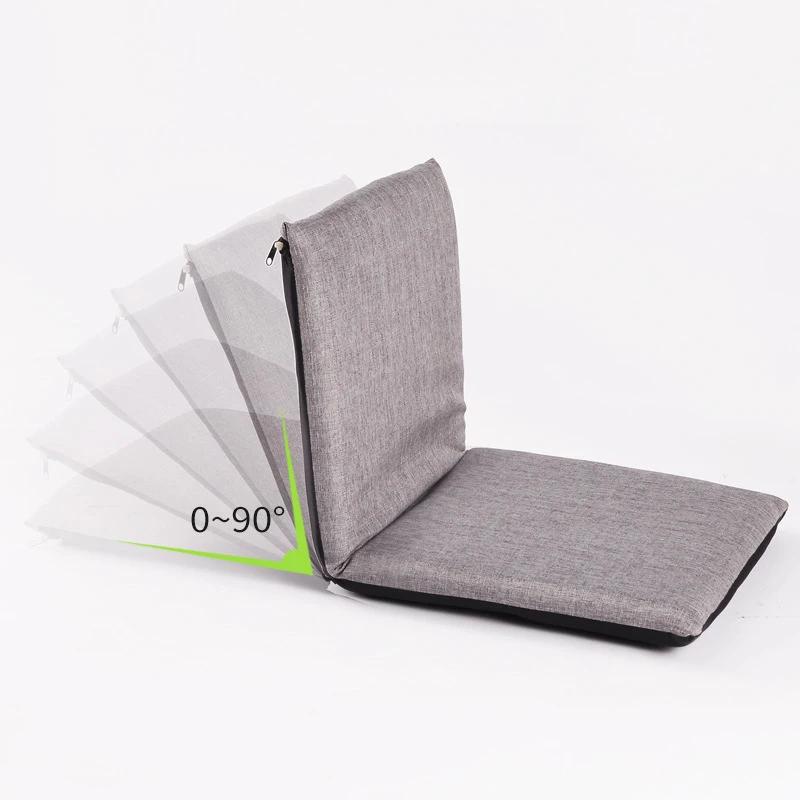 Chaise de sol de bureau à domicile, siège de sol Portable multiangle pliable avec dossier réglable,