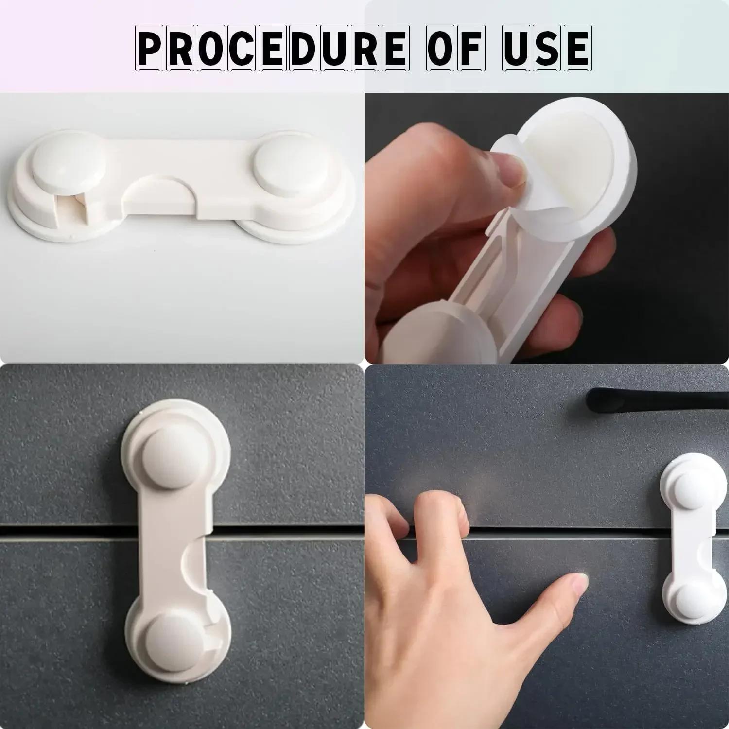 Serrures de porte multifonctionnelles pour la sécurité de bébé, serrure d'armoire, sécurité des enfa
