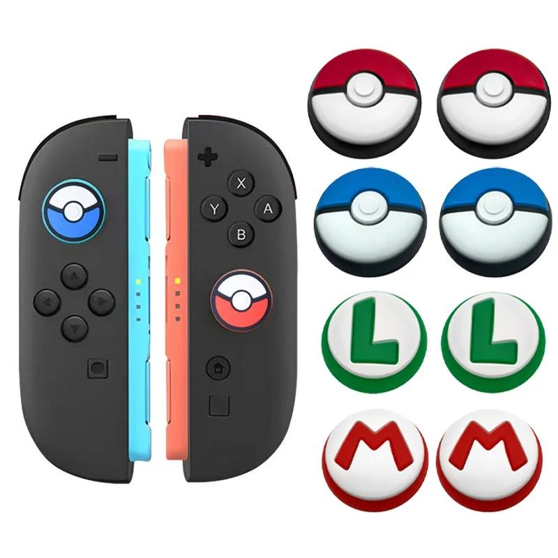 Poignées de Joystick de dessin animé Mario Poke Ball pour nintendo Switch 2, contrôleur JoyCon, capu