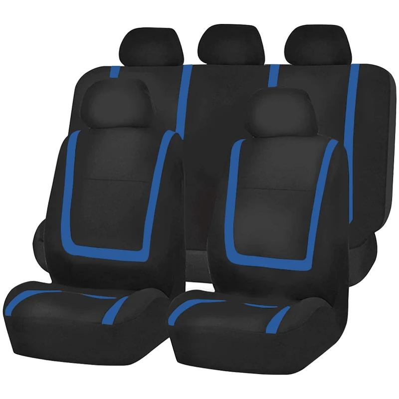 Ensemble complet de housses de siège de voiture en tissu Polyester universel, respirant et lavable,