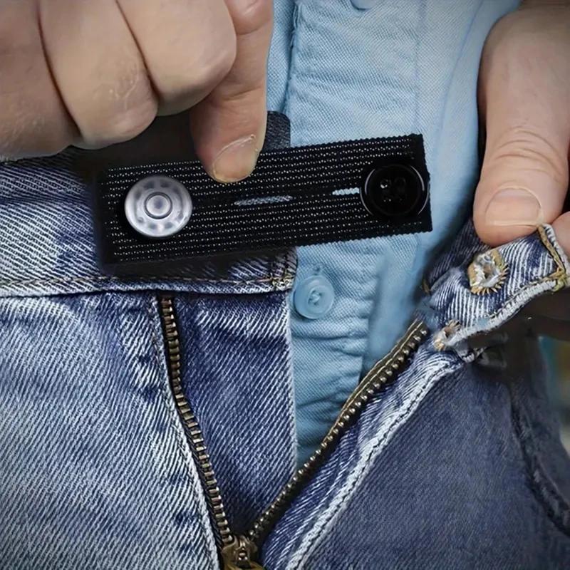 Extensions de taille élastiques réglables pour hommes et femmes, extenseurs de ceinture, bouton de p