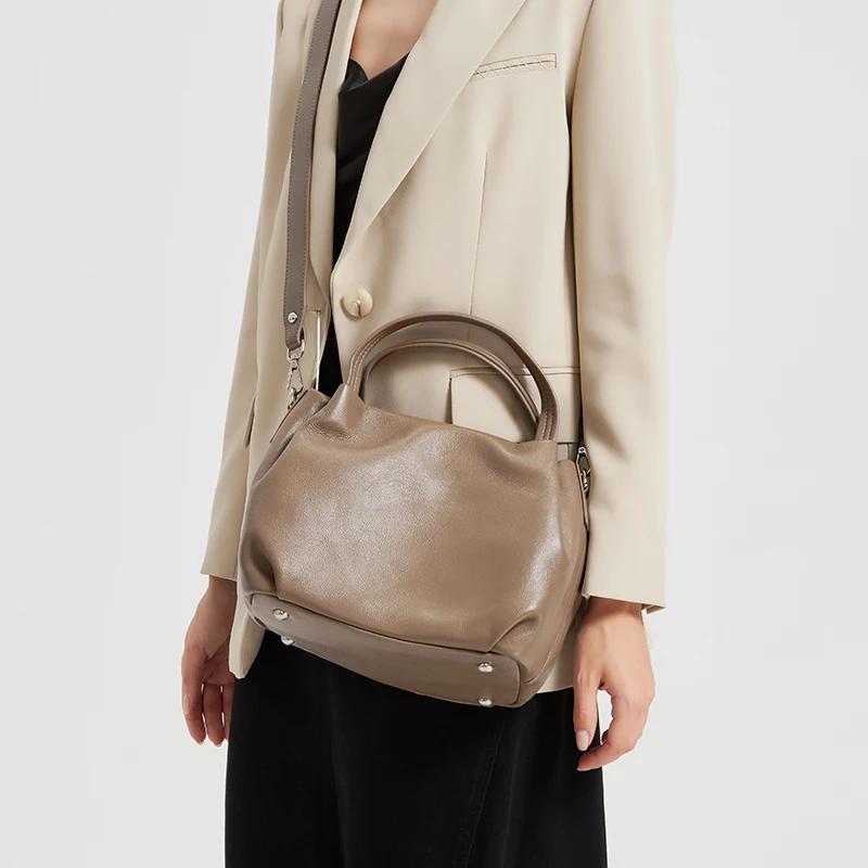 Sac à main en cuir de vache véritable pour femmes, sac à bandoulière de luxe, sacs de marque de luxe