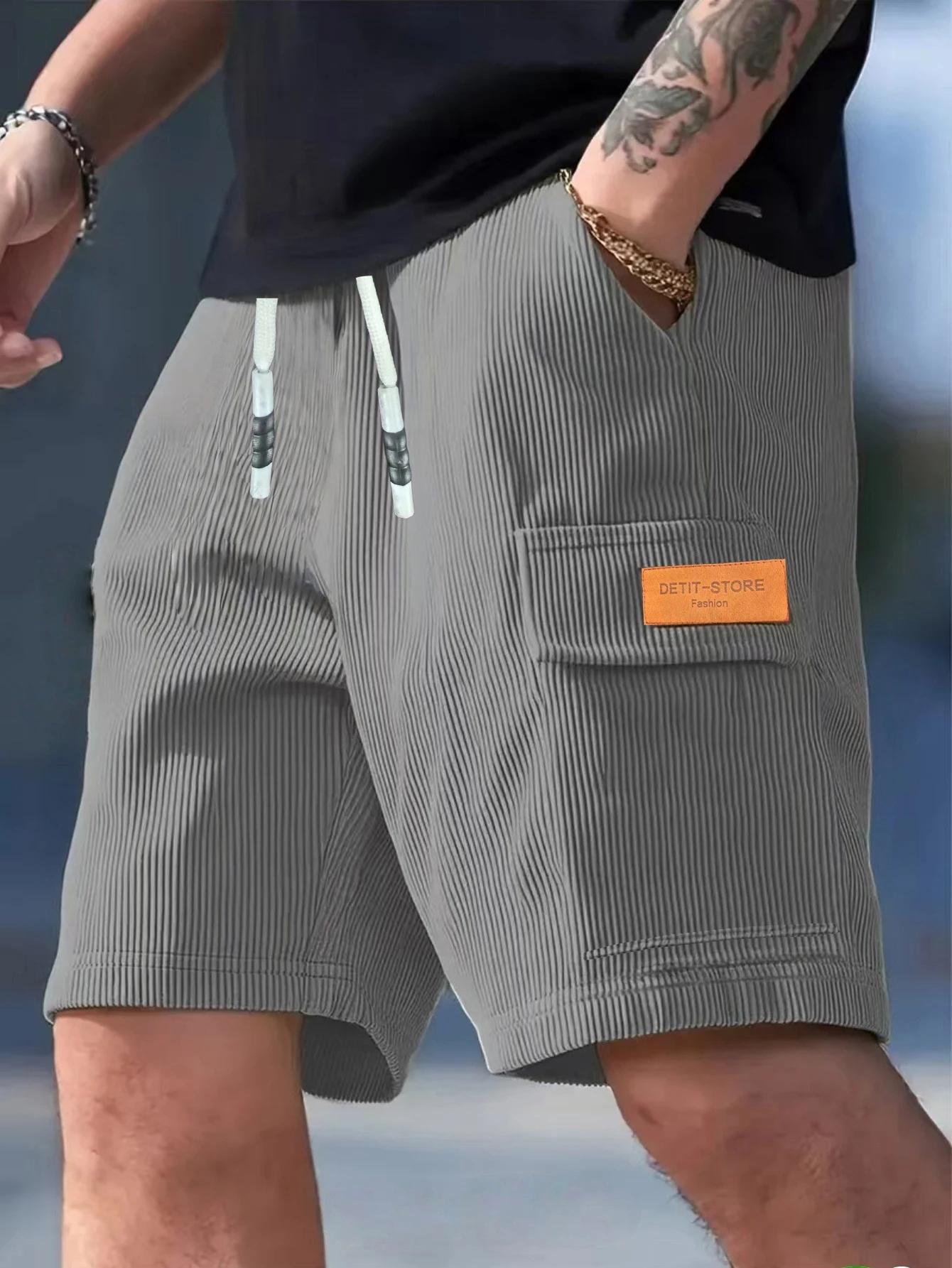 Shorts pour hommes en velours côtelé, pantalons décontractés pour hommes, shorts de plage pour homme