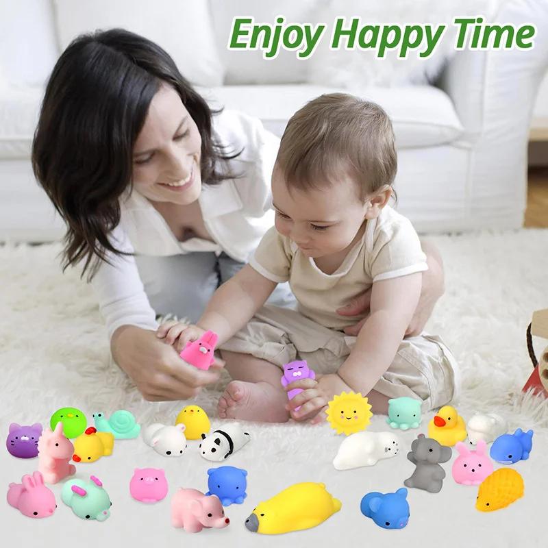 50-5 pièces Kawaii Squishies Mochi Anima jouets Squishy pour enfants balle anti-Stress presser cadea