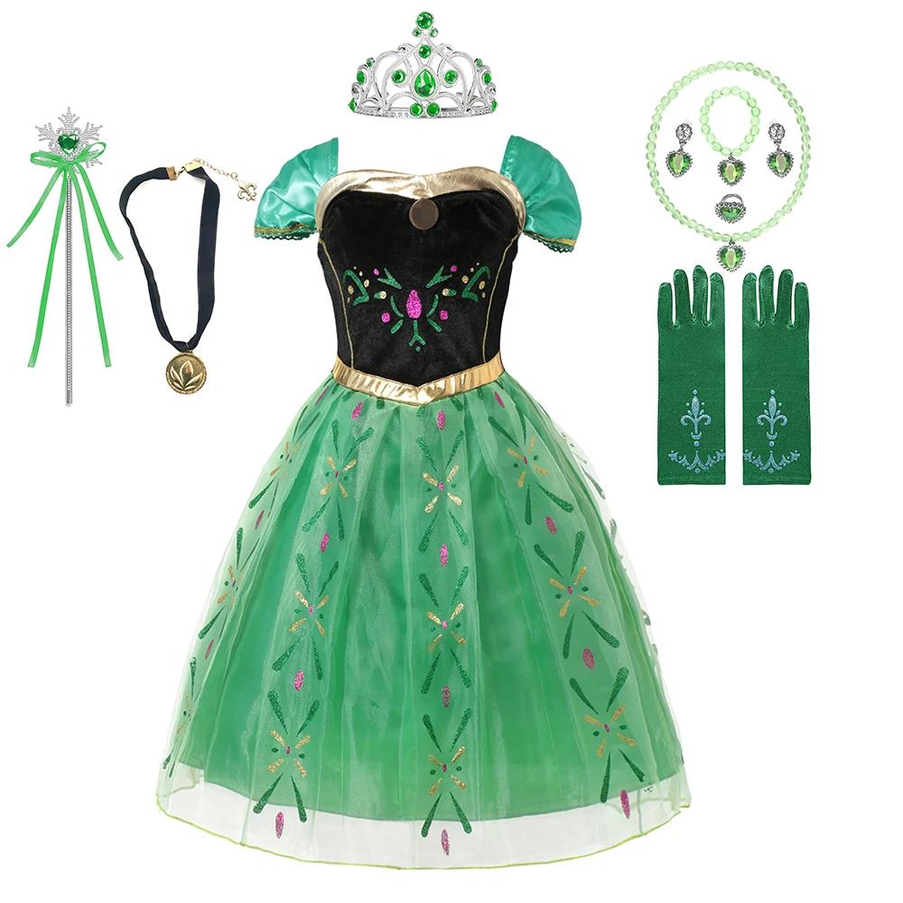 Anna Costume pour enfants fille fantaisie robe de fête d'anniversaire robe de princesse carnaval fêt