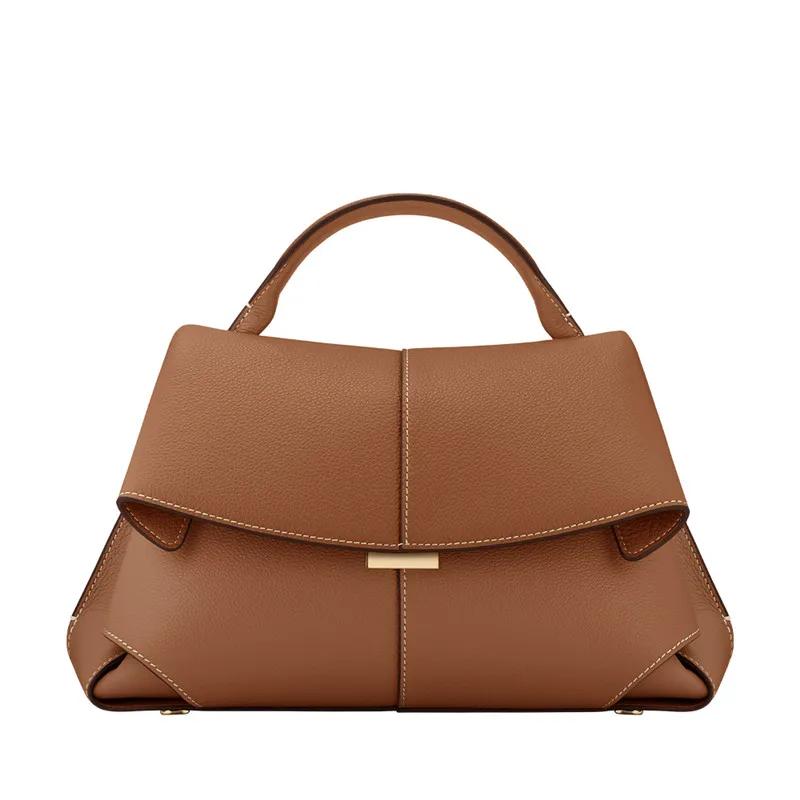 Nouveau sac à main en cuir véritable pour femmes, sac fourre-tout de luxe en cuir de vachette, sac à