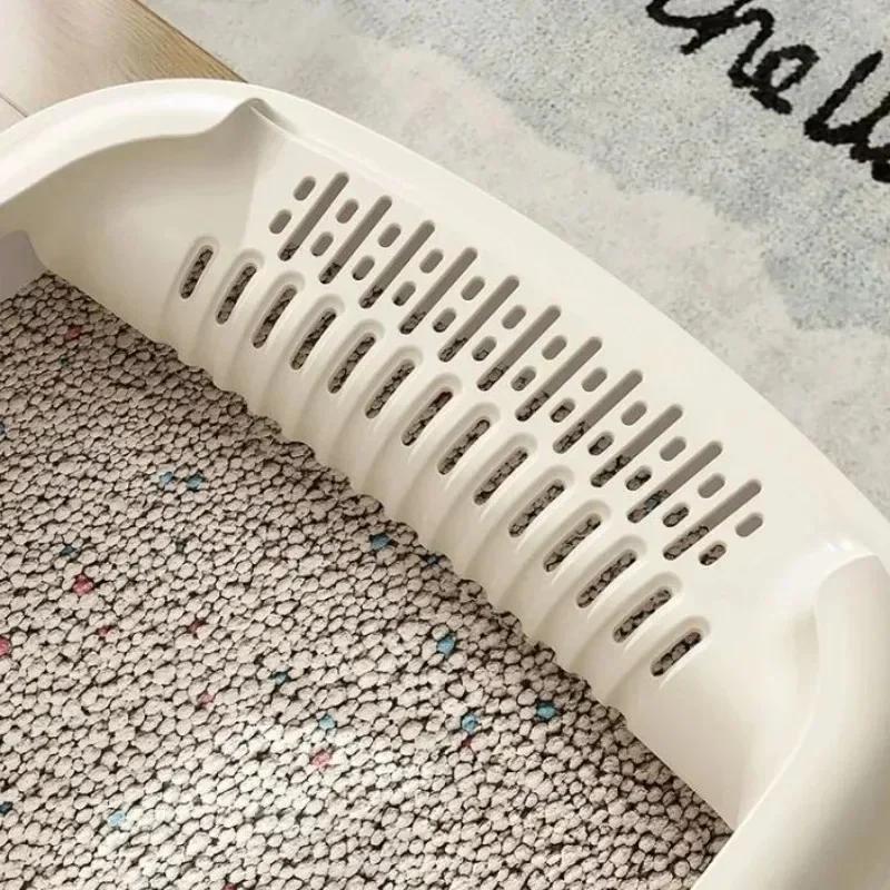 Bac à litière pour chat, bac à sable de petite taille pour toilettes anti-éclaboussures pour chat