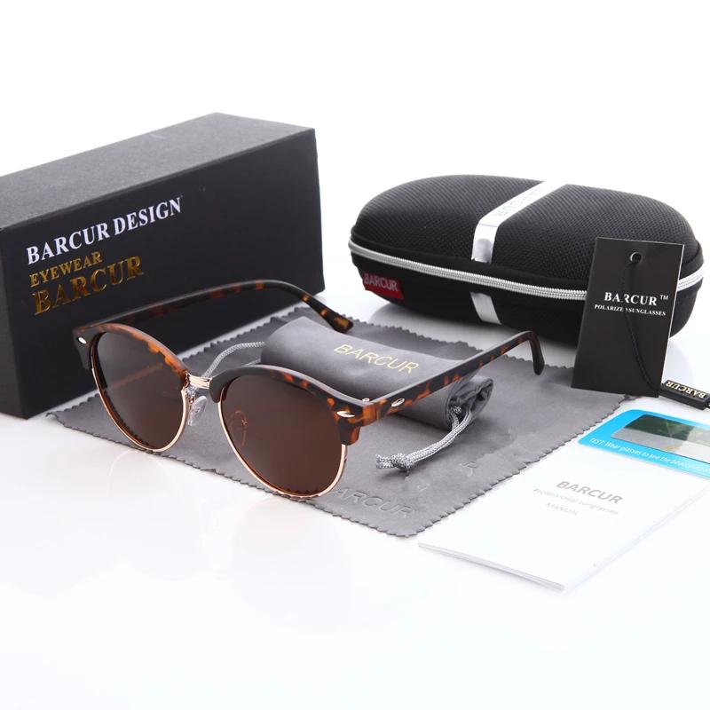 BARCUR-Lunettes de soleil pour homme et femme, verres polarisés