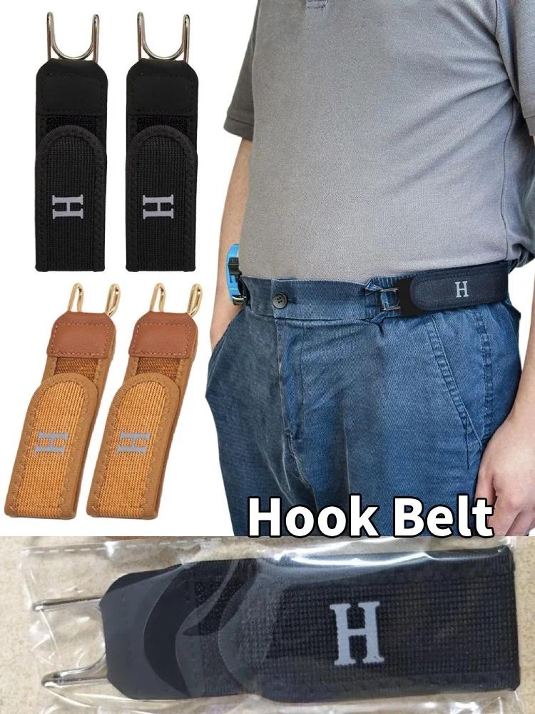 Ceinture élastique invisible sans boucle avec fermeture à crochet en métal durable, sangle de taille