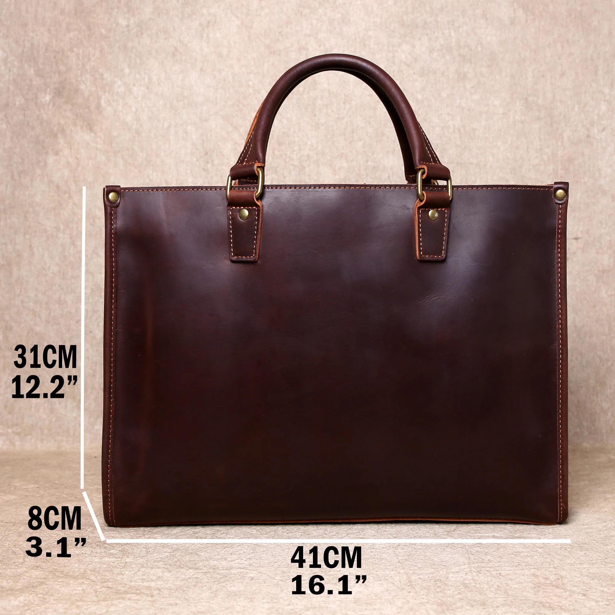Baotou – sac à main en cuir pour hommes, Ultra-simple, de haute qualité, avec couche en cuir de vach