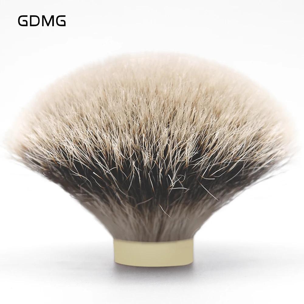 GDMG-Brosse de rasage à trois bandes en forme d'éventail Manhouse, blaireau, nœud de cheveux, outils