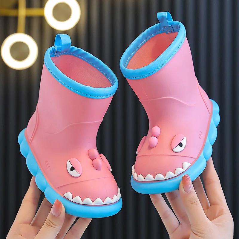 Enfants bottes de pluie bébé garçons fille EVA antidérapant en plein air dessin animé dinosaure bott