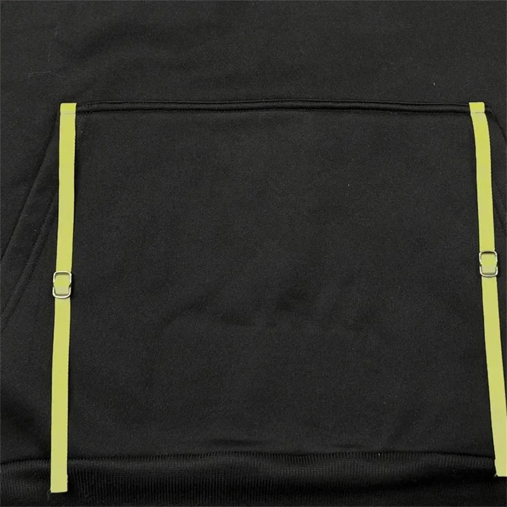 Sweat à capuche chaud pour hommes, Long, quotidien, extérieur, multi-poches, fermeture éclair, confo