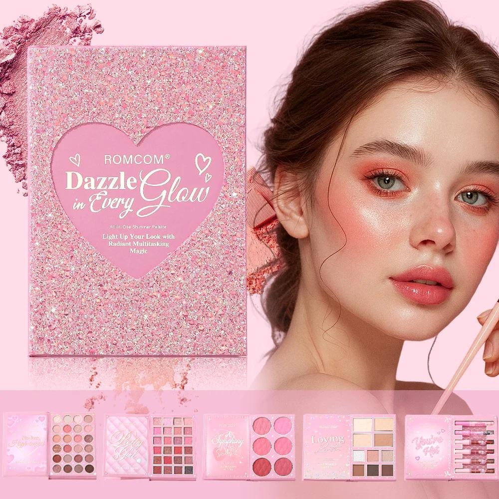 Livre magique de maquillage tout-en-un de 5 pages : kit complet avec fard à paupières multi-ombrage,