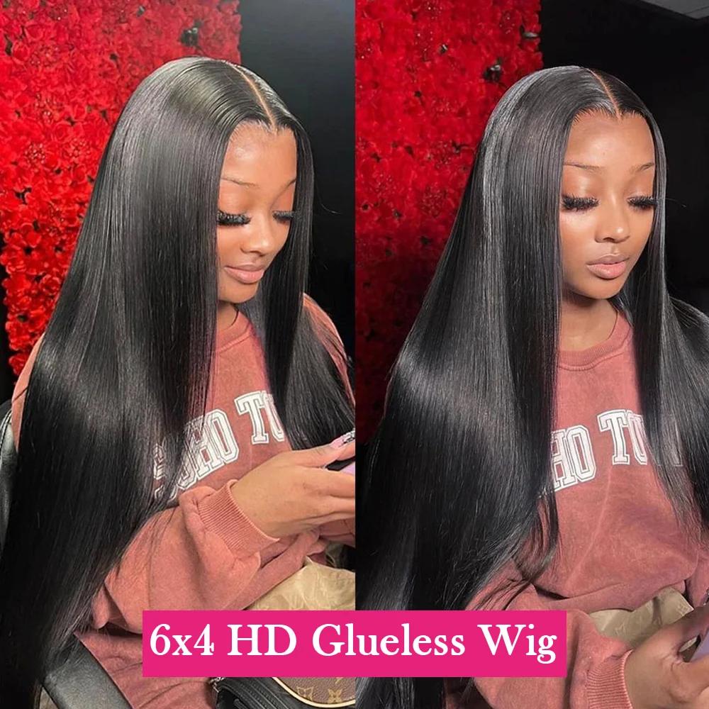 Perruque Bob Lace Front Wig sans colle, Wear and Go, Cheveux humains, Prête à porter, Sophia Straigh