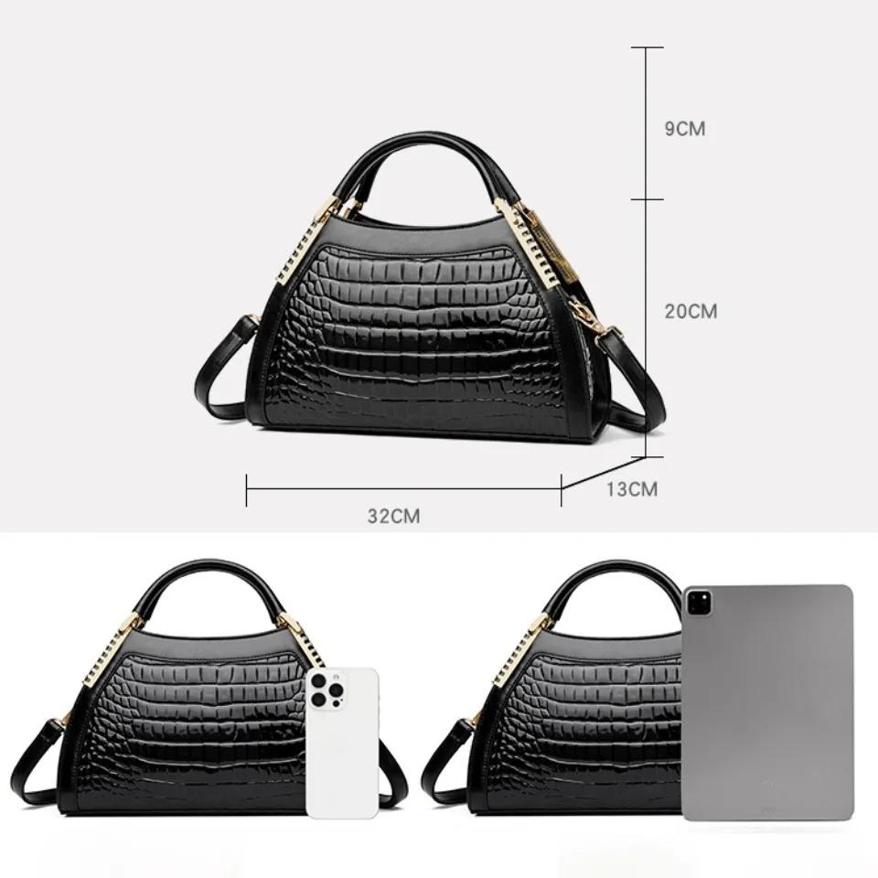 Alligator cuir verni épaule bandoulière sacs à main pour femmes marque de luxe sacs à main femmes sa