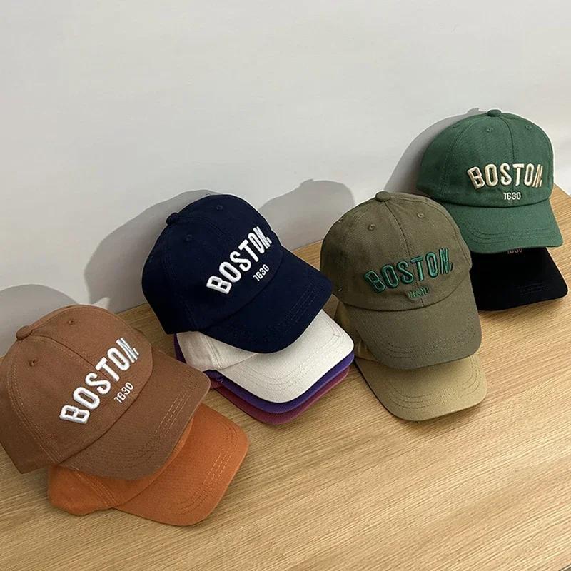 Casquette de Baseball avec lettres solides pour enfants, chapeau de soleil brodé pour filles et garç