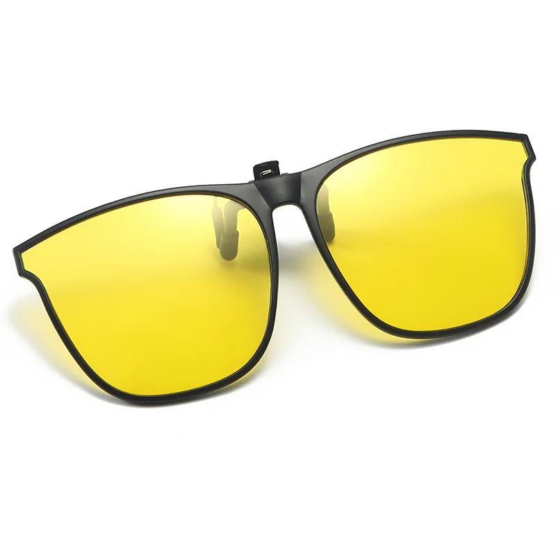 Lunettes de soleil polarisées à Clip pour hommes et femmes, pour conducteur de voiture, Vision noctu
