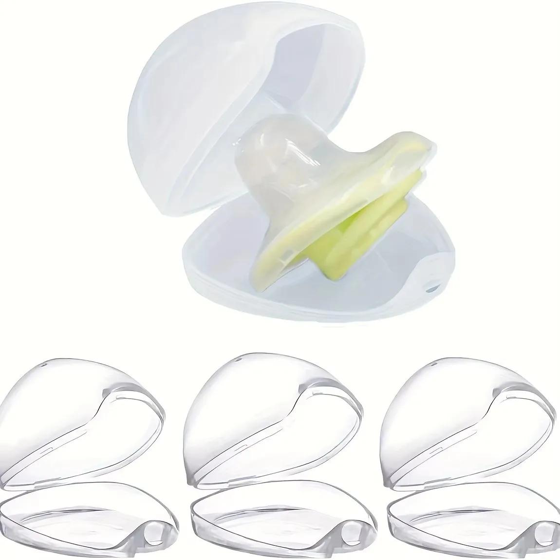 Étui à sucette Transparent, boîte porte-sucette, étui de protection de mamelon sans BPA pour voyage