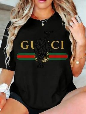 2026 nouvelle lettre impression à manches courtes femmes T-shirt tempérament à la mode décontracté p