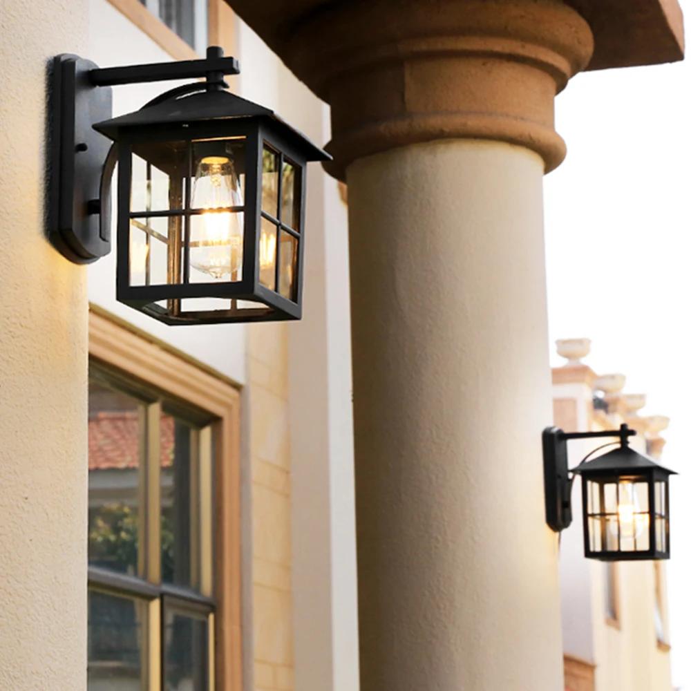Applique murale extérieure Vintage E27 ampoule applique luminaires rétro mur LED lampe porche maison