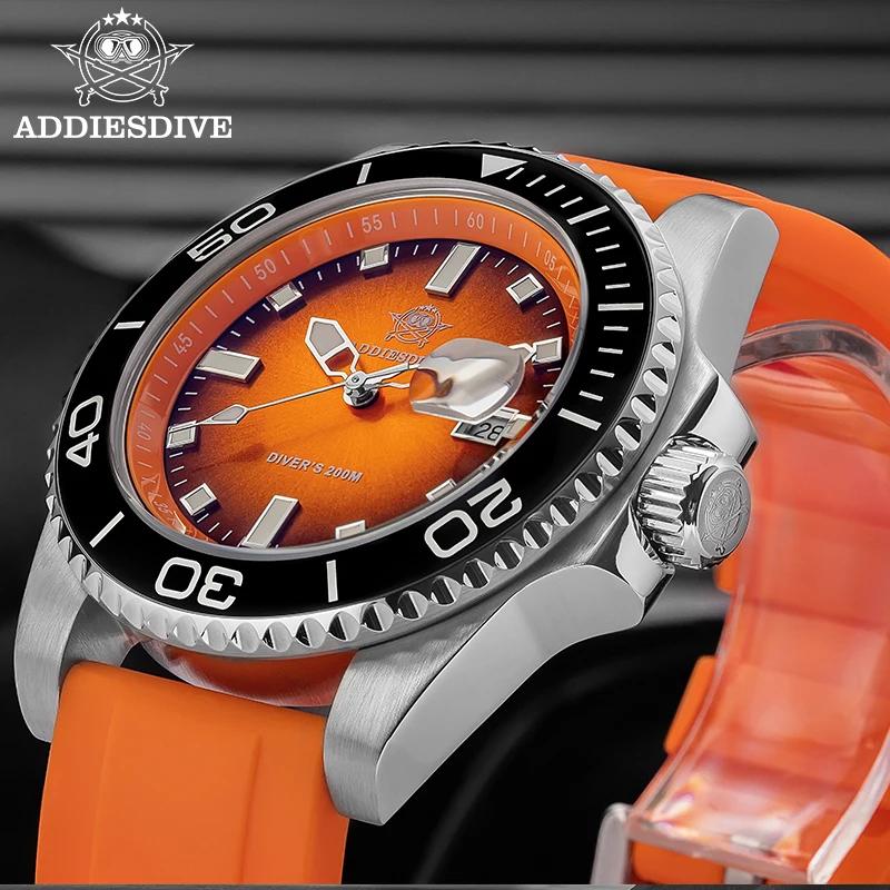 ADDIESDIVE montre pour hommes Quartz acier inoxydable montre de plongée 200M Super lumineux montre d