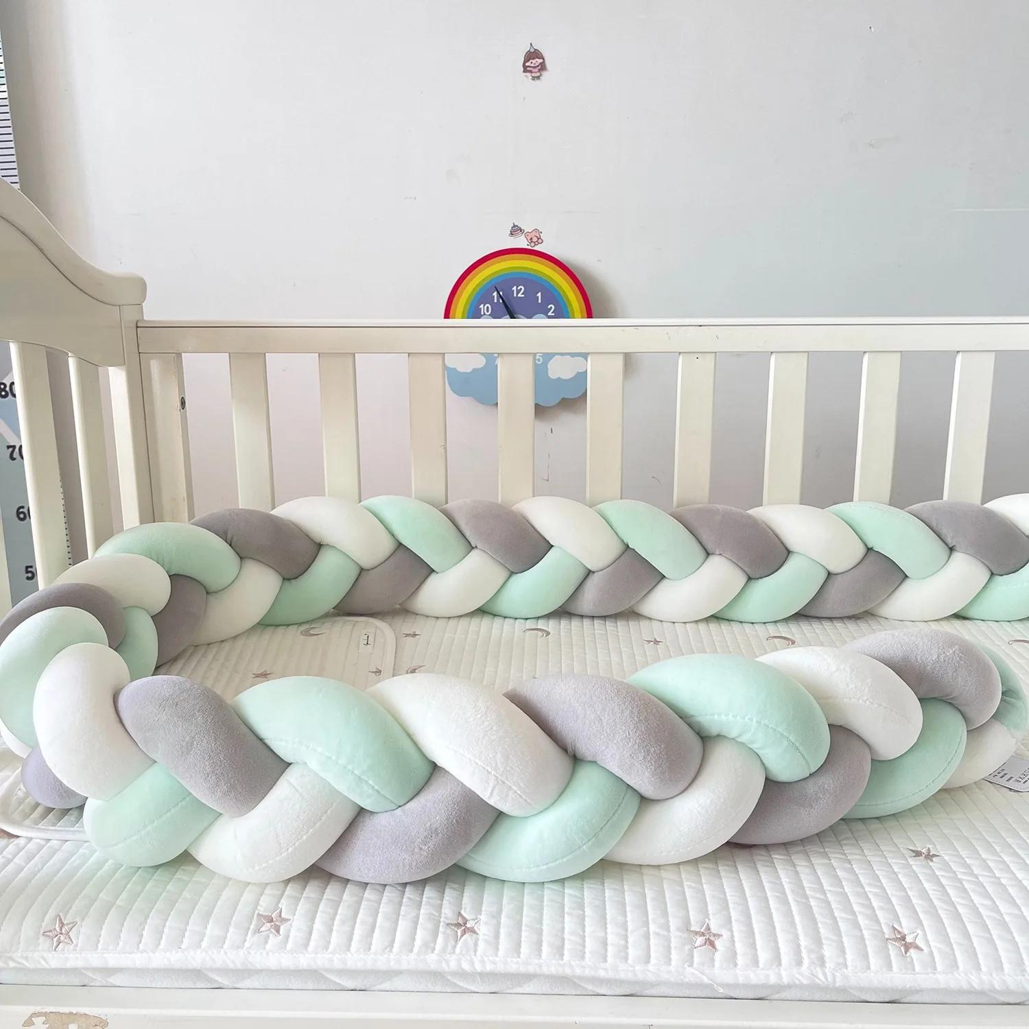 1M/2M/3M/4M bébé berceau pare-chocs protecteur lit tresse noeud coussin pour nourrissons enfants act