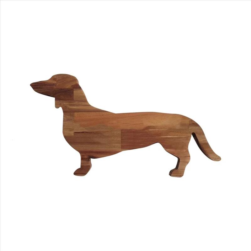 Dachshund Dog Queplate Cheese Board Cutting, Cute Christmas Board, 15.7"
