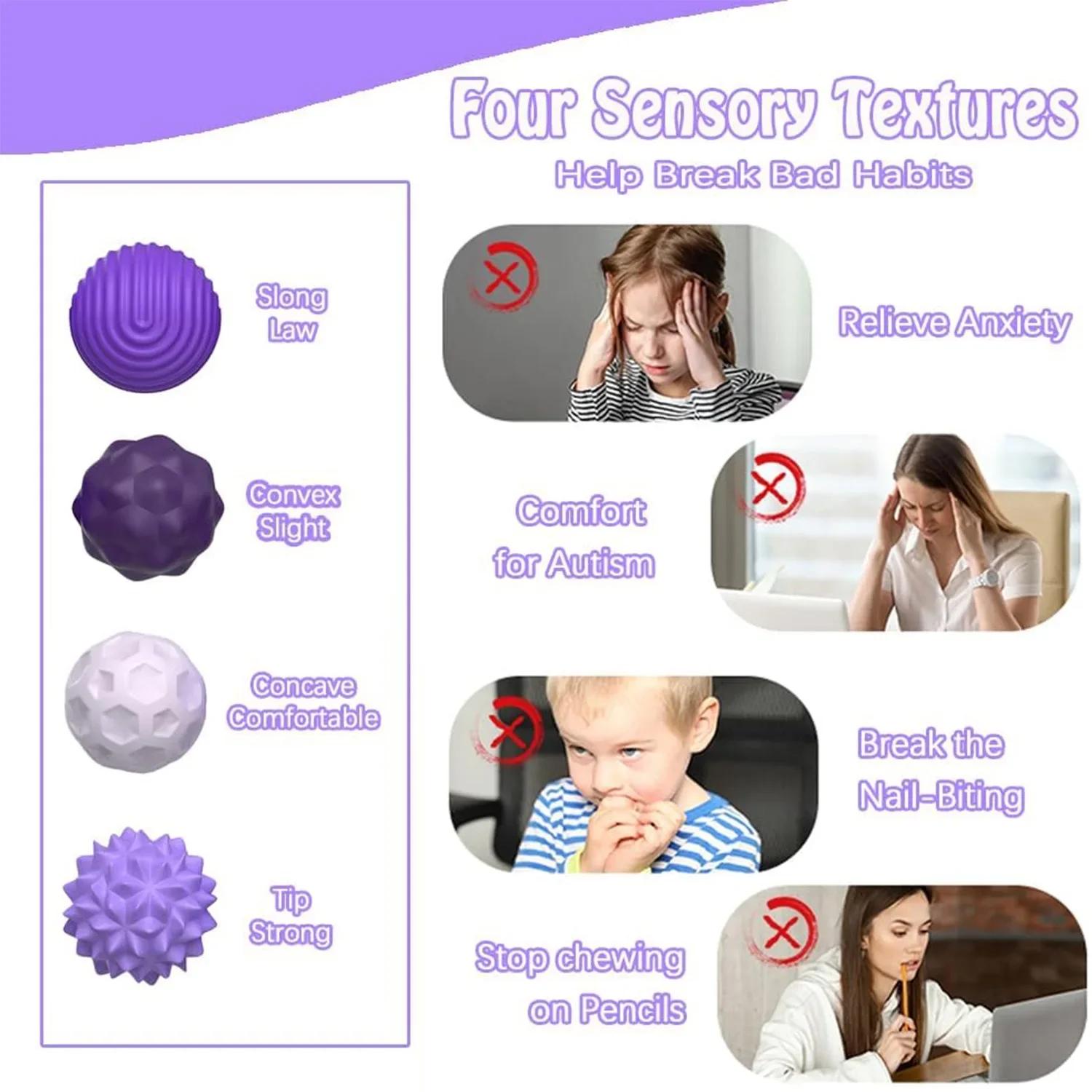 Boules sensorielles magnétiques en Silicone, jouet Fidget, balles d'inquiétude, autisme, apaisant, j