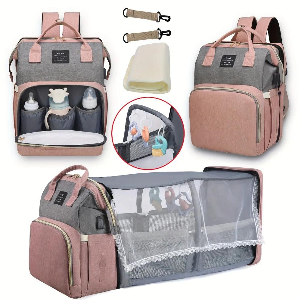 Sac de maman léger et Portable, lit de berceau pliant, sacs de maternité de voyage de grande capacit