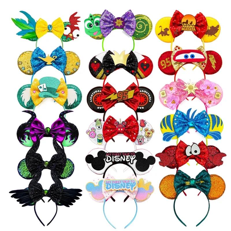 2025 nouveau Style Mickey Minnie oreille bandeau paillettes arcs fille adulte enfants Halloween fête