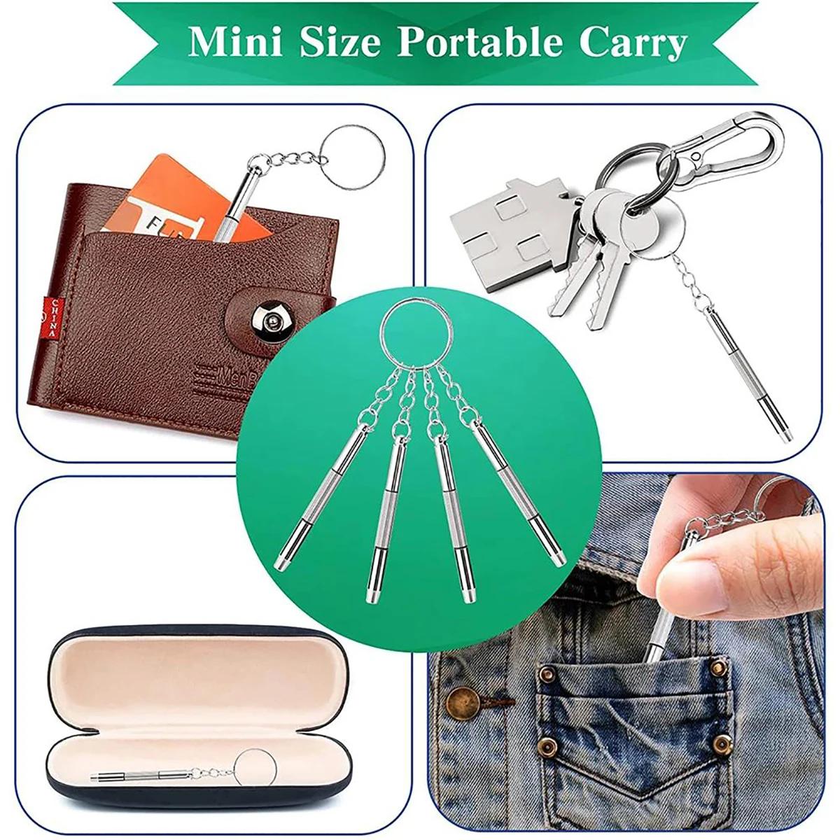 Mini tournevis 3 en 1, lunettes optiques, lunettes portables, Kit de réparation de montre, outil man