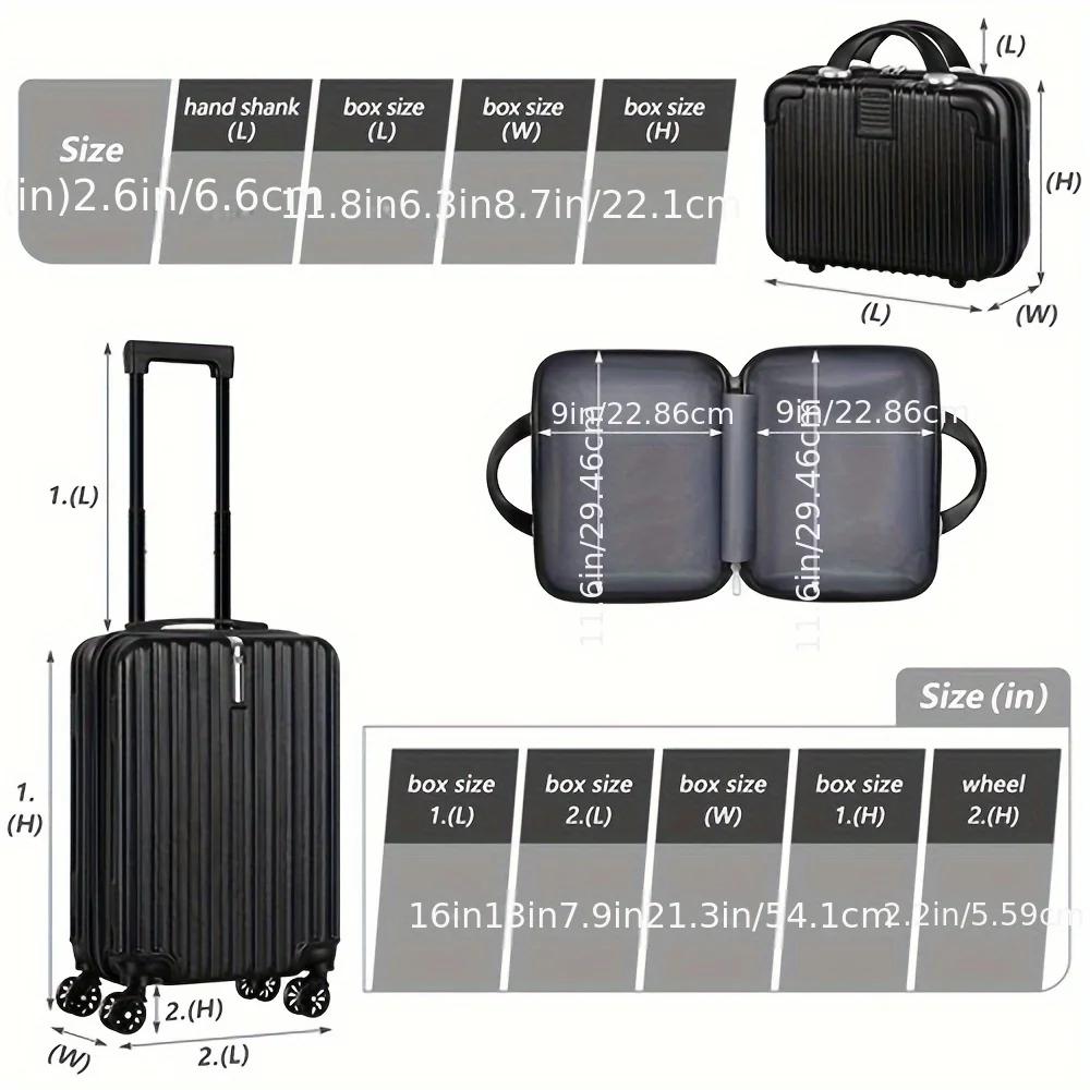 Ensemble de bagages 2 pièces comprenant un sac de voyage cabine, une valise de 20 pouces et un sac à