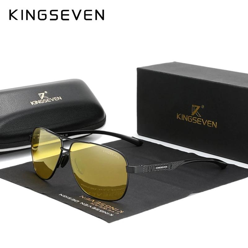 KINGSEVEN lunettes de soleil polarisées en aluminium hommes UV400 HD lentille pilote Protection des