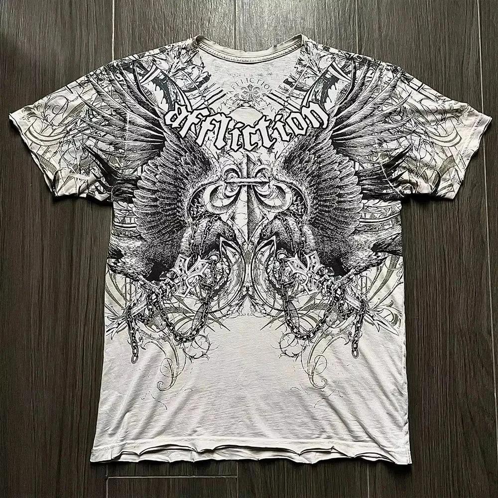T-shirt col rond respirant et confortable pour hommes, mode européenne et américaine d'été, haut d'e