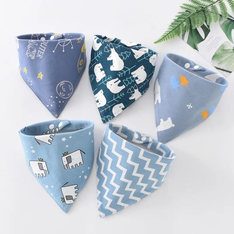 5 pièces bébé salive serviette Triangle écharpe pur coton Bandana imperméable bavoirs nouveau-né gar