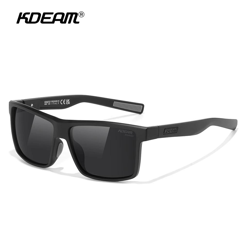KDEAM lunettes de soleil surdimensionnées pour hommes polarisées TR90 lunettes de soleil grande tail
