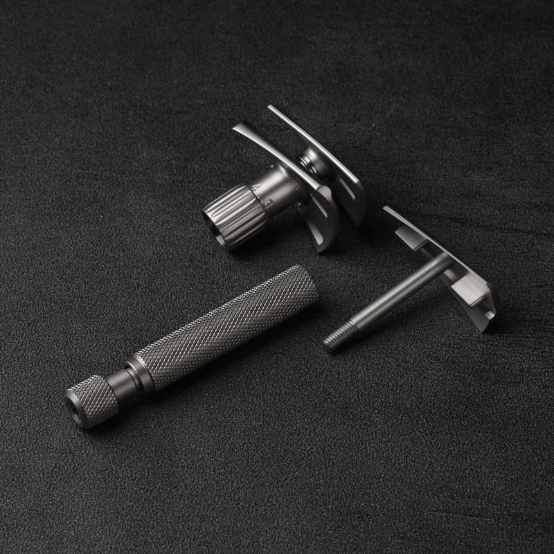 Rasoir de sécurité réglable incliné en acier inoxydable Torqx version mate Yaqi