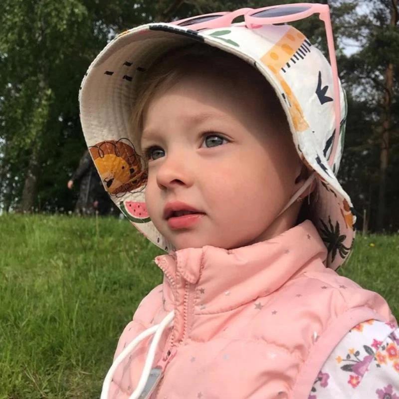 Été Panama bébé filles chapeau automne dessin animé garçons pêcheur chapeau bébé chapeau de soleil e