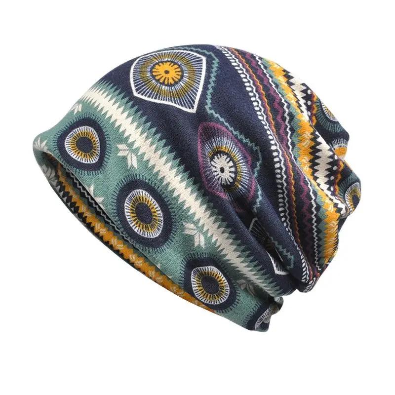 COKK – Bonnet de protection en coton pour femme et homme, style Vintage, élastique et extensible, id