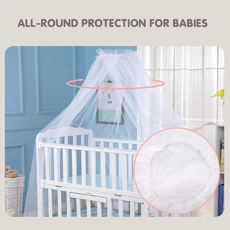 Moustiquaire d'été pour bébé, auvent de lit, Support pour lit de bébé, dôme, moustiquaire, rideau de