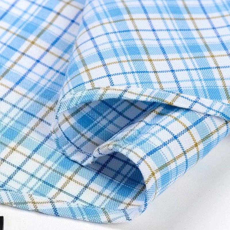 160KG chemises pour hommes Big and Tal classique Plaid rayure Oxford 100 coton chemise à manches cou