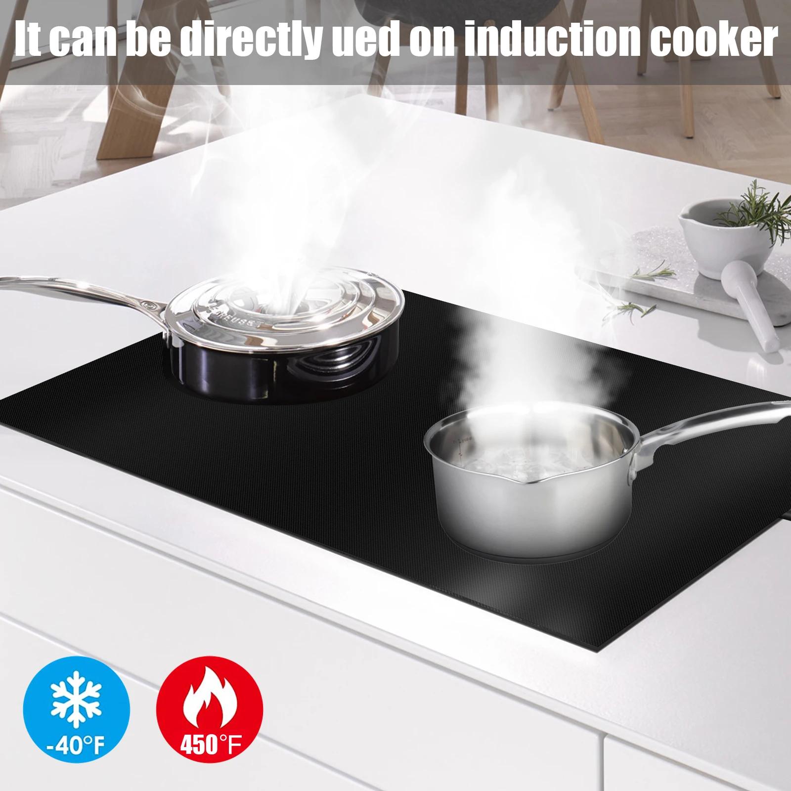 Tapis de protection pour table de cuisson à induction, couvercle en silicone pour cuisinière à induc